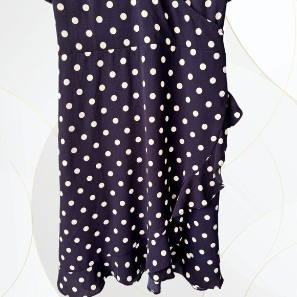 Suzy Shier Polka Dot Ruffle Trim Dress - Picture 8 of 12